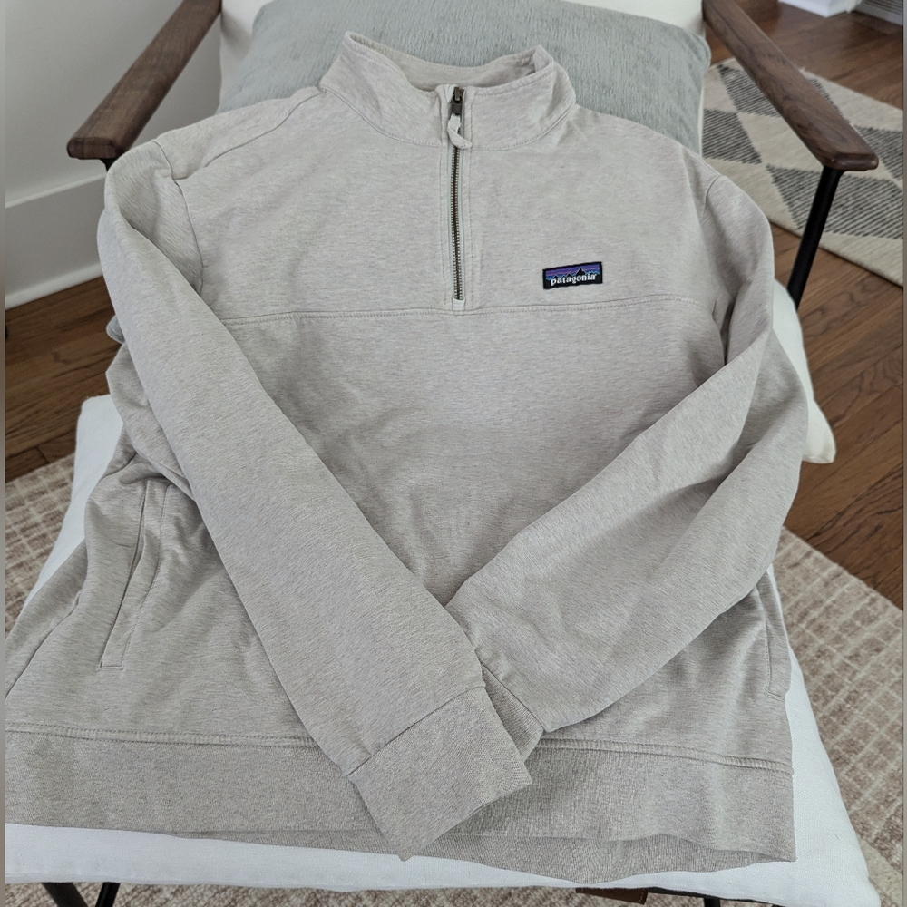 Patagonia Ahnya fleece pullover - oatmeal/cream- sz XL